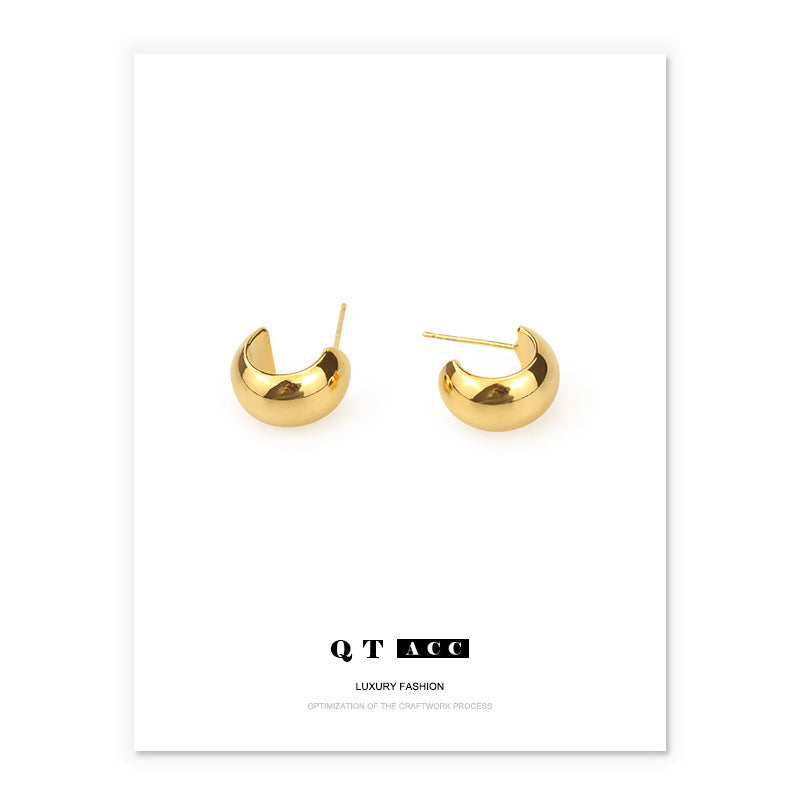 1 Pair Simple Style Geometric Brass Ear Studs