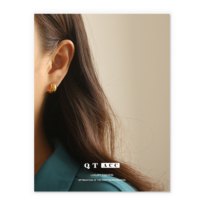 1 Pair Simple Style Geometric Brass Ear Studs