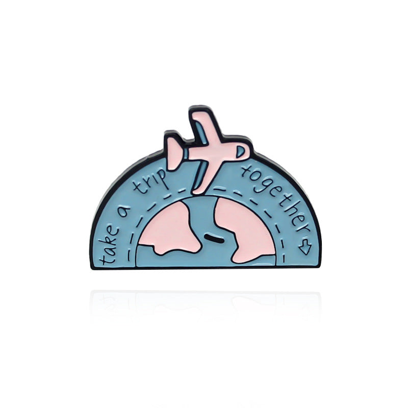 Airplane Pin Made Of Alloy Featuring Stoving Varnish Craftsmanship