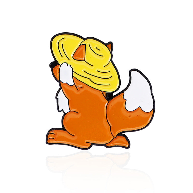 Fox Pin Made Of Alloy Featuring Stoving Varnish Craftsmanship