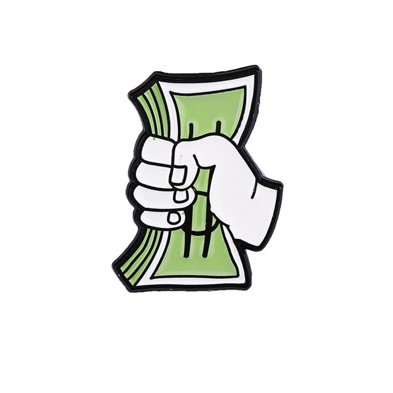 Dollar Pin Made Of Zinc Alloy With Stoving Varnish Finish
