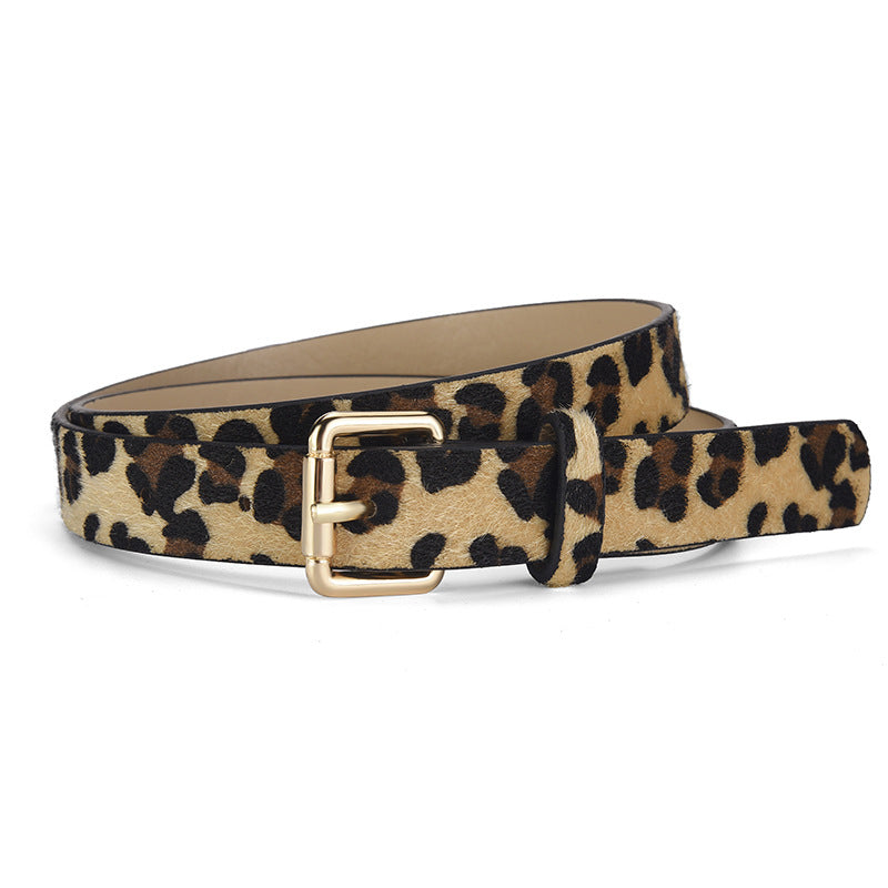 Fashion Woman Imitation Leather Snake Metal Buckle Thin Belt Strap For Jeans Multicolor Nhpo134197