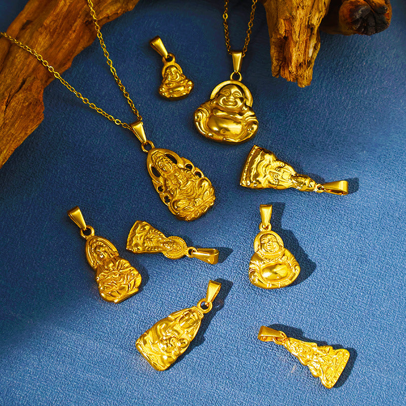1 Piece 304 Stainless Steel Real Gold Plated Solid Color Pendant DIY Jewelry Accessories
