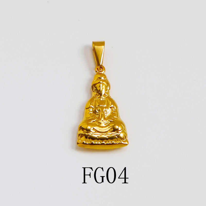 1 Piece 304 Stainless Steel Real Gold Plated Solid Color Pendant DIY Jewelry Accessories