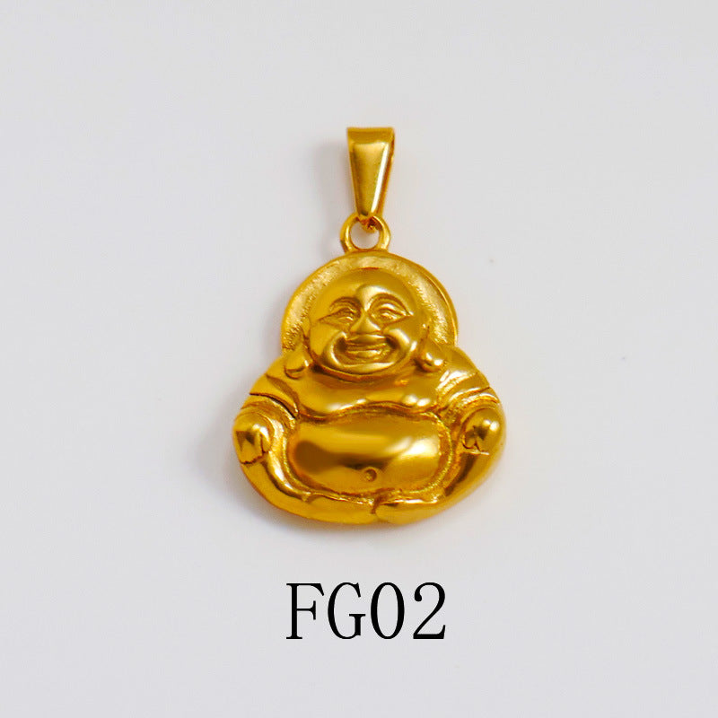 1 Piece 304 Stainless Steel Real Gold Plated Solid Color Pendant DIY Jewelry Accessories