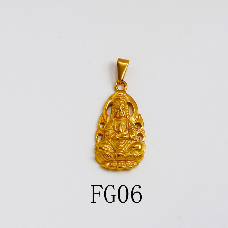 1 Piece 304 Stainless Steel Real Gold Plated Solid Color Pendant DIY Jewelry Accessories