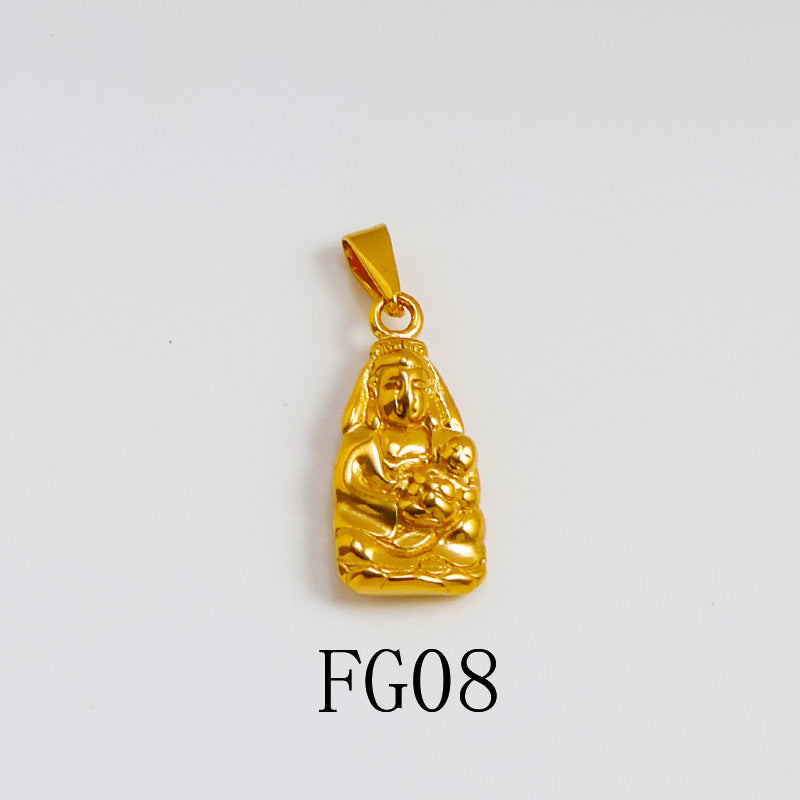 1 Piece 304 Stainless Steel Real Gold Plated Solid Color Pendant DIY Jewelry Accessories