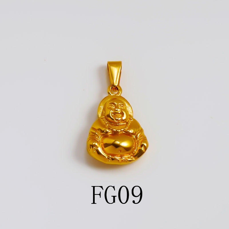 1 Piece 304 Stainless Steel Real Gold Plated Solid Color Pendant DIY Jewelry Accessories