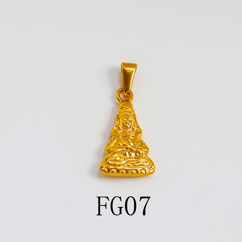 1 Piece 304 Stainless Steel Real Gold Plated Solid Color Pendant DIY Jewelry Accessories