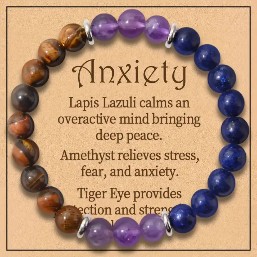 Amethyst Tiger Eye Lapis Lapis Protective Bracelet For Men And Women With Neutral Wind Anxiety Handmade Bracelet Summer Braclet