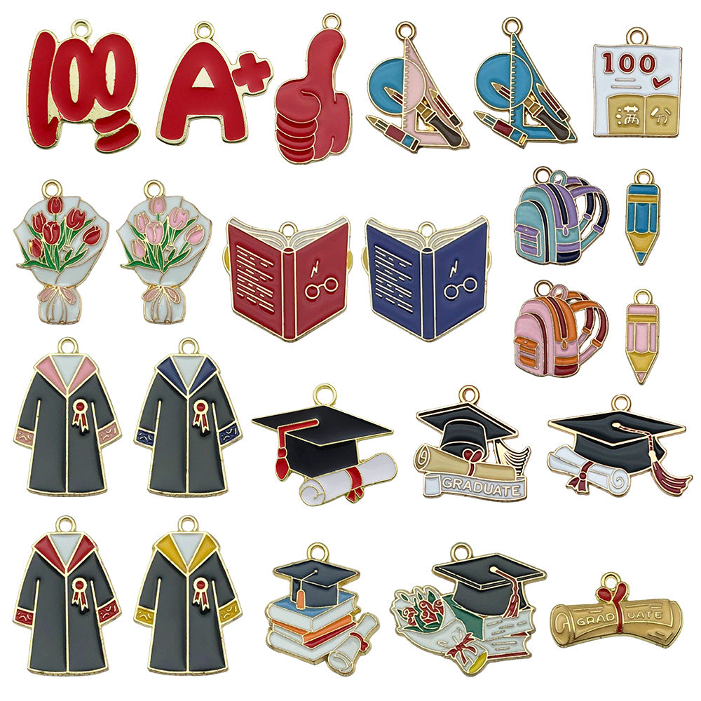 20 PCS Alloy Pendant Book Charms In Blue With Electroplated Finish, Cartoon Style Jewelry Accessories