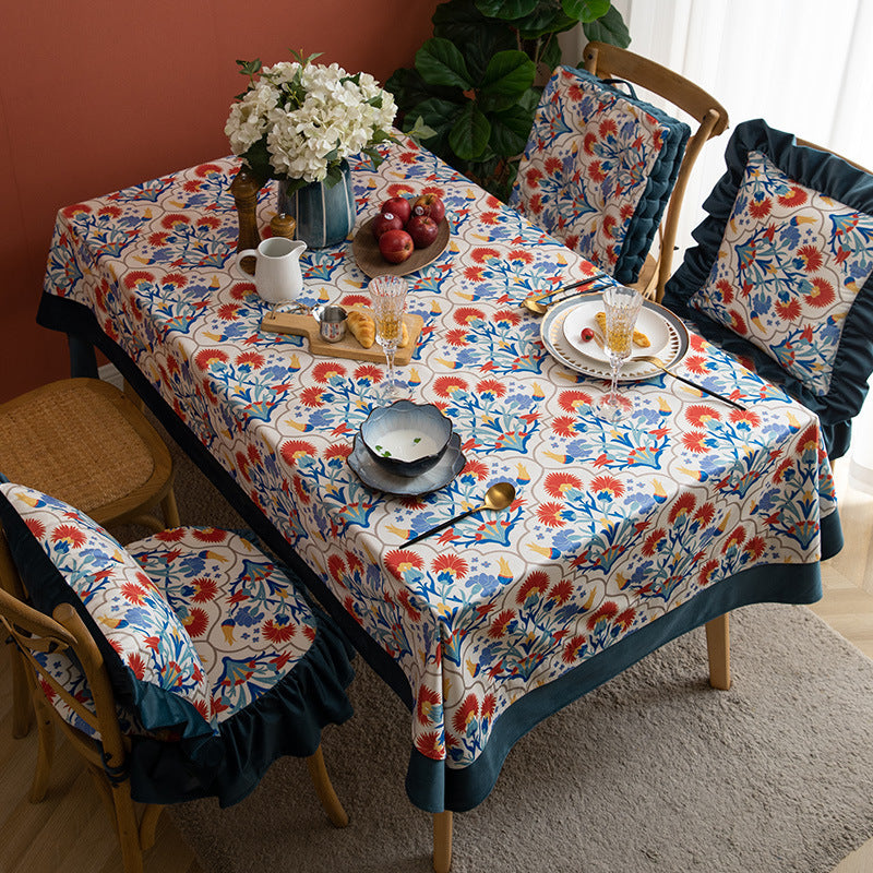 Bohemian Geometric Polyester Tablecloth For Dining Table, Stylish And Durable Home Textile Decor