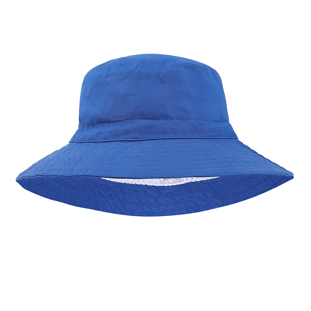 Fashion Solid Color Children Unisex Bucket Hat In 100% Fabric For Summer Wear