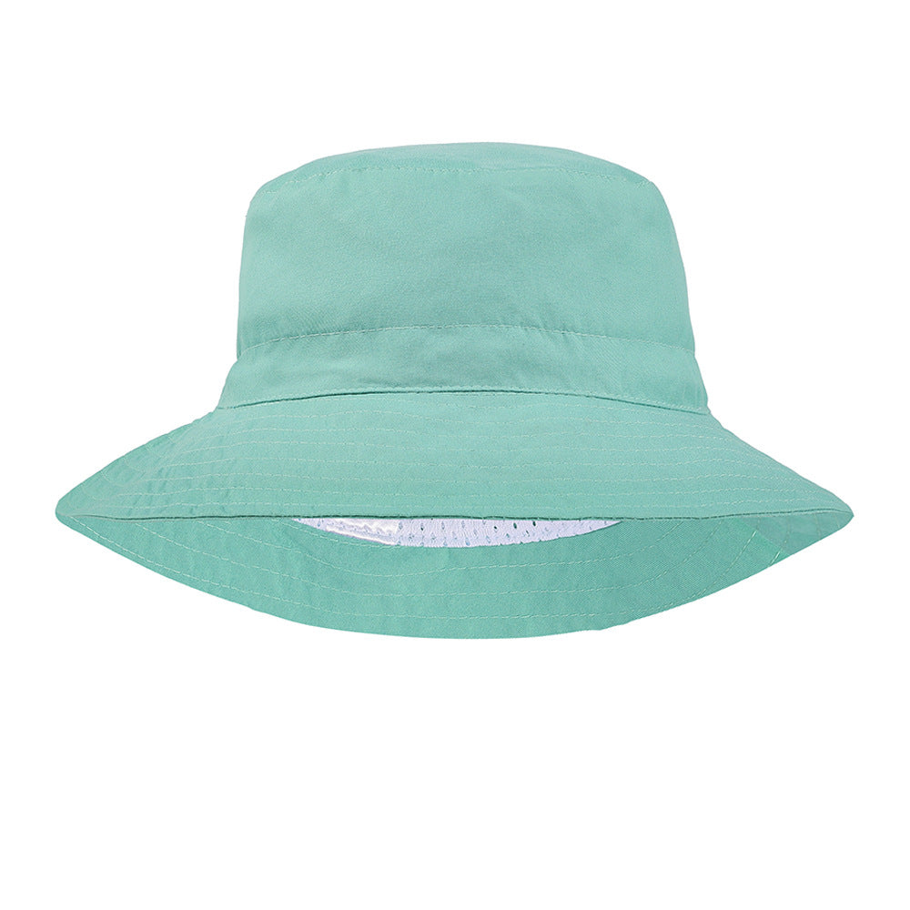 Fashion Solid Color Children Unisex Bucket Hat In 100% Fabric For Summer Wear