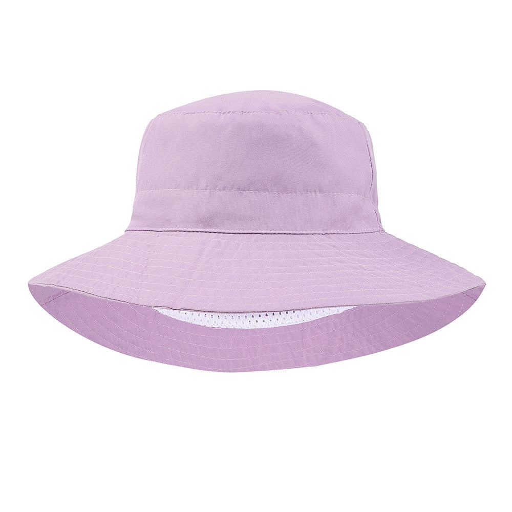 Fashion Solid Color Children Unisex Bucket Hat In 100% Fabric For Summer Wear