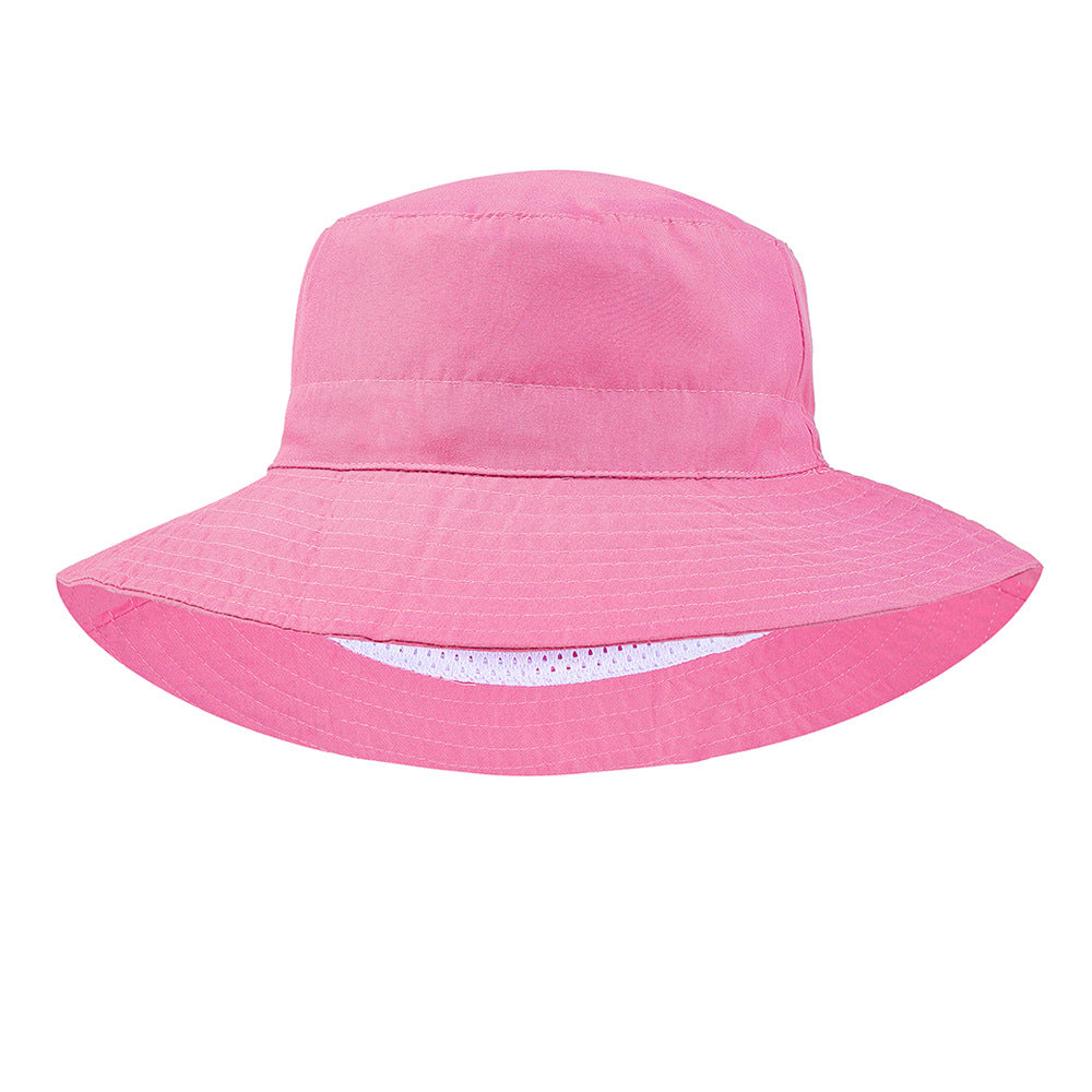 Fashion Solid Color Children Unisex Bucket Hat In 100% Fabric For Summer Wear