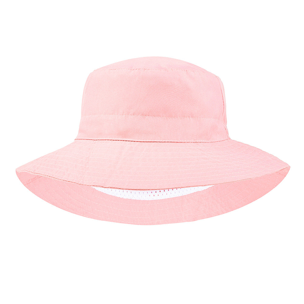 Fashion Solid Color Children Unisex Bucket Hat In 100% Fabric For Summer Wear