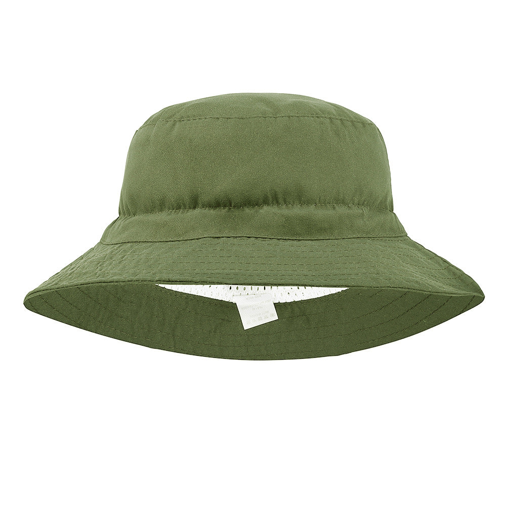 Fashion Solid Color Children Unisex Bucket Hat In 100% Fabric For Summer Wear