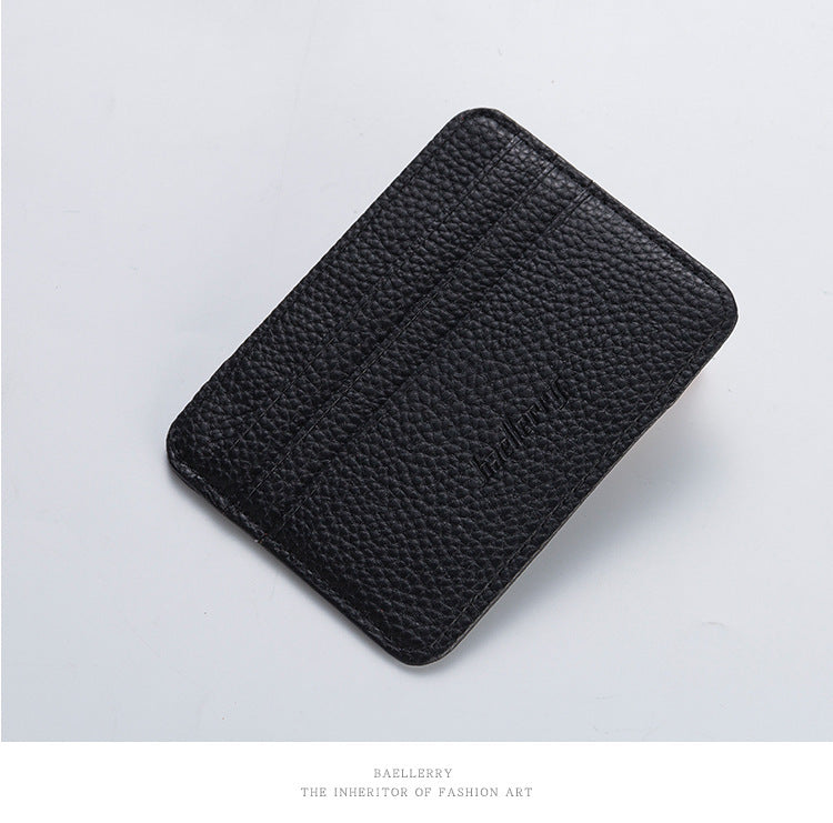 Men's Solid Color Corduroy Card Holder With Sewing Thread Detail, Wear-Resistant Design