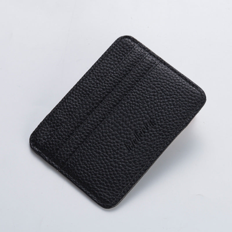 Men's Solid Color Corduroy Card Holder With Sewing Thread Detail, Wear-Resistant Design