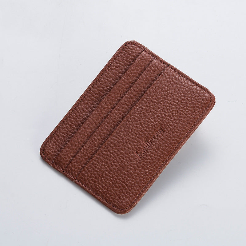 Men's Solid Color Corduroy Card Holder With Sewing Thread Detail, Wear-Resistant Design