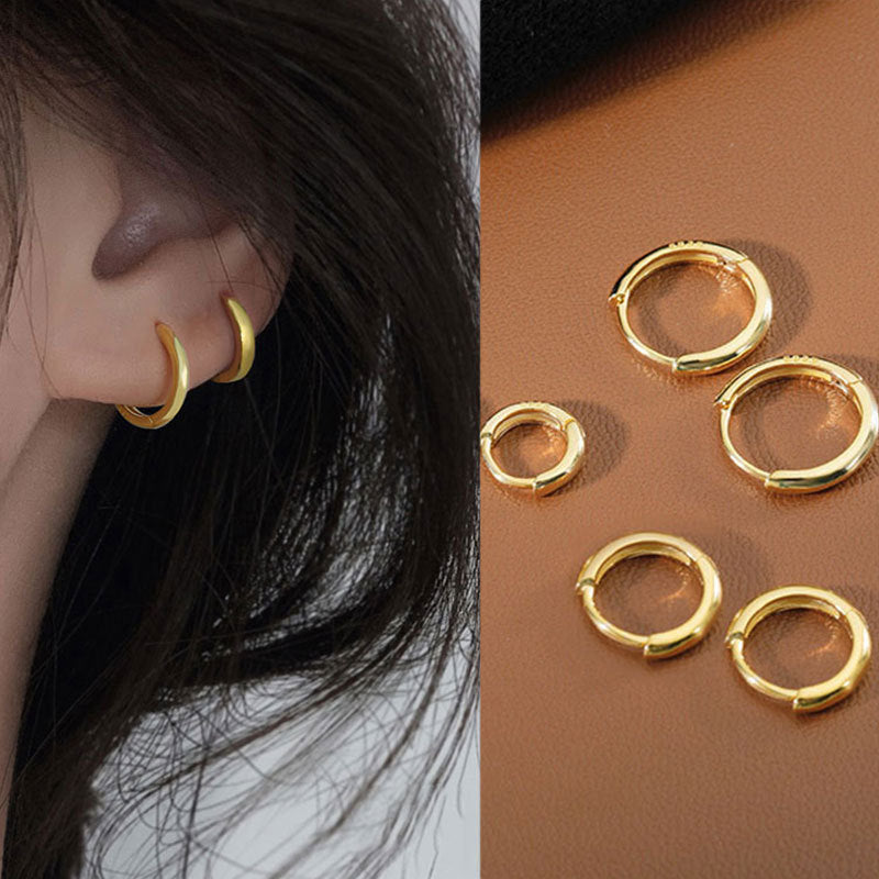 Geometric New Style Earrings For Women In 925 Sterling Silver With Electroplated Gold Plating