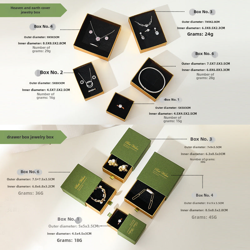 Luxurious Jewelry Packaging Featuring Elegant Hot Stamping Design