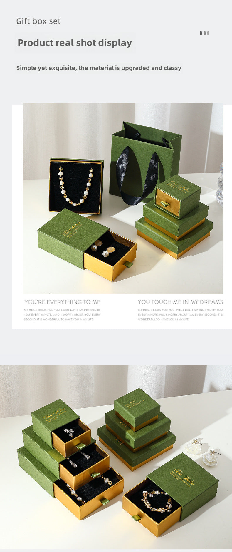 Luxurious Jewelry Packaging Featuring Elegant Hot Stamping Design