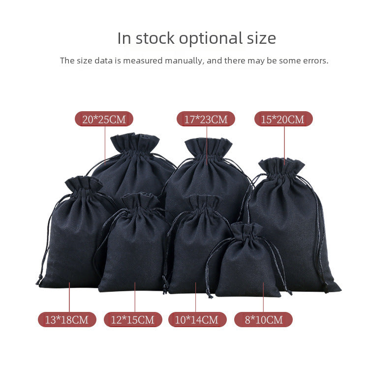 New Canvas Drawstring Bag Jewelry Packaging Bag Sachet Empty Bag Wenwan Cloth Bag Cotton And Linen Drawstring Bag Wholesale