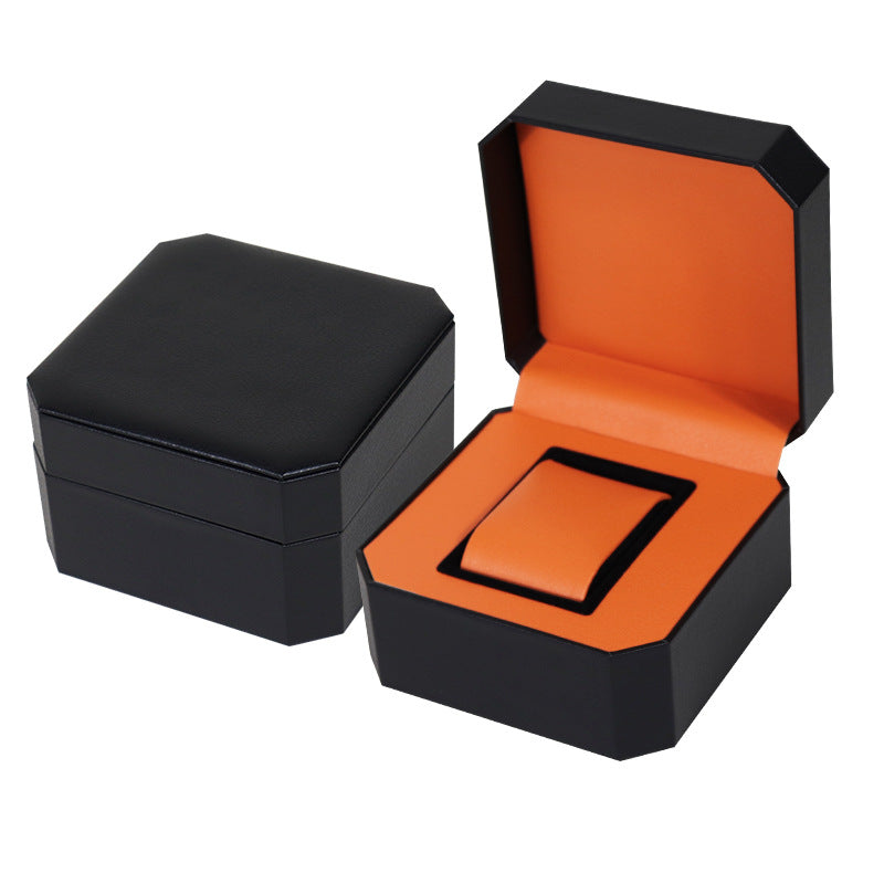 New PU Leather Octagonal Watch Box High-Grade Flip Case Watch Packaging Box Creative Unit Watch Box Wholesale