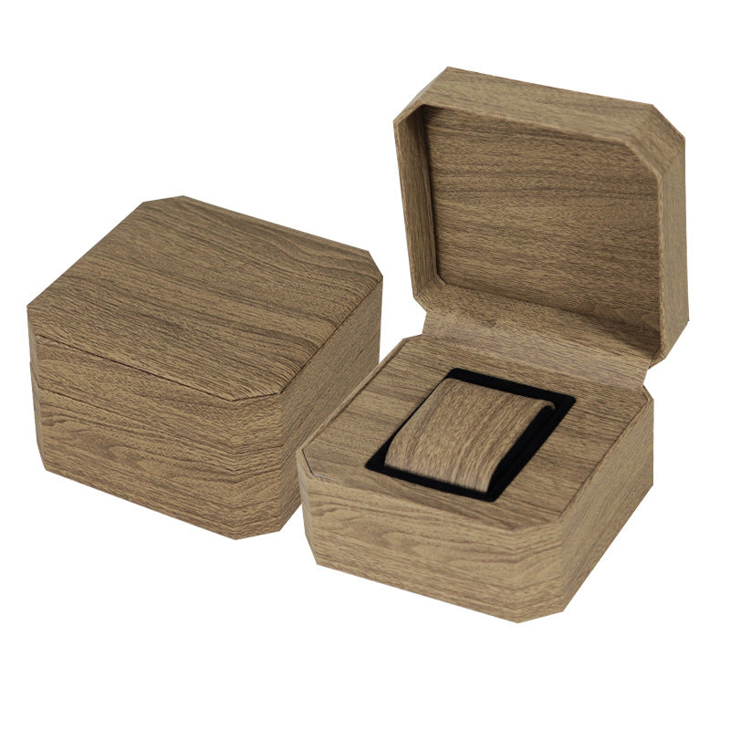 New PU Leather Octagonal Watch Box High-Grade Flip Case Watch Packaging Box Creative Unit Watch Box Wholesale