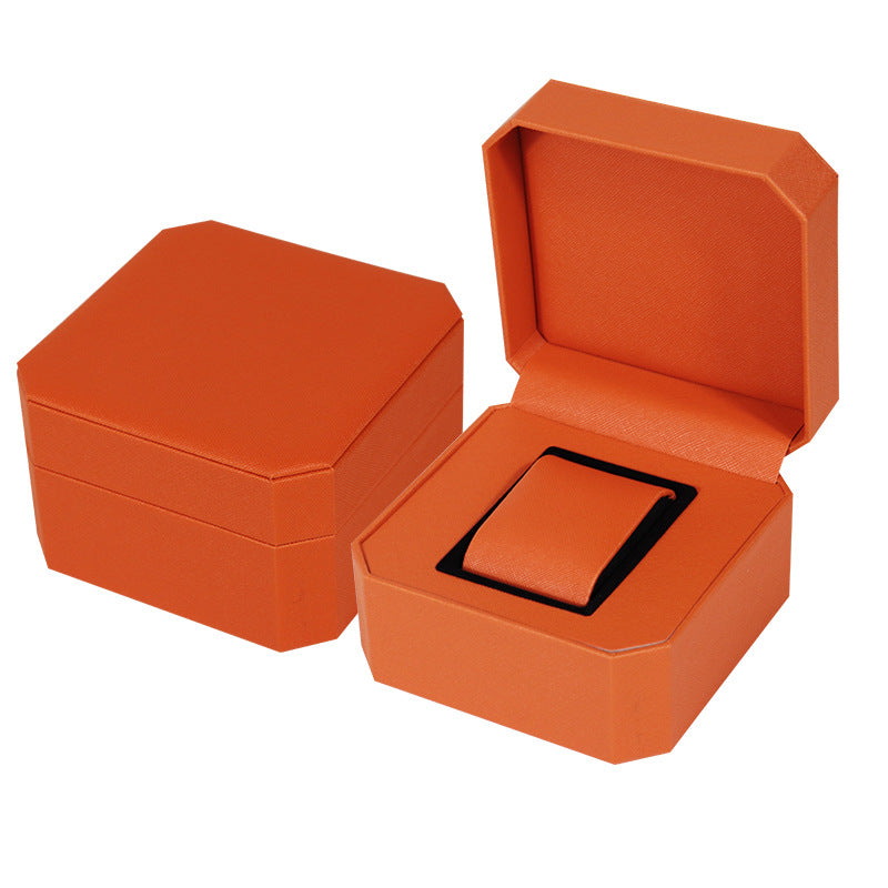 New PU Leather Octagonal Watch Box High-Grade Flip Case Watch Packaging Box Creative Unit Watch Box Wholesale