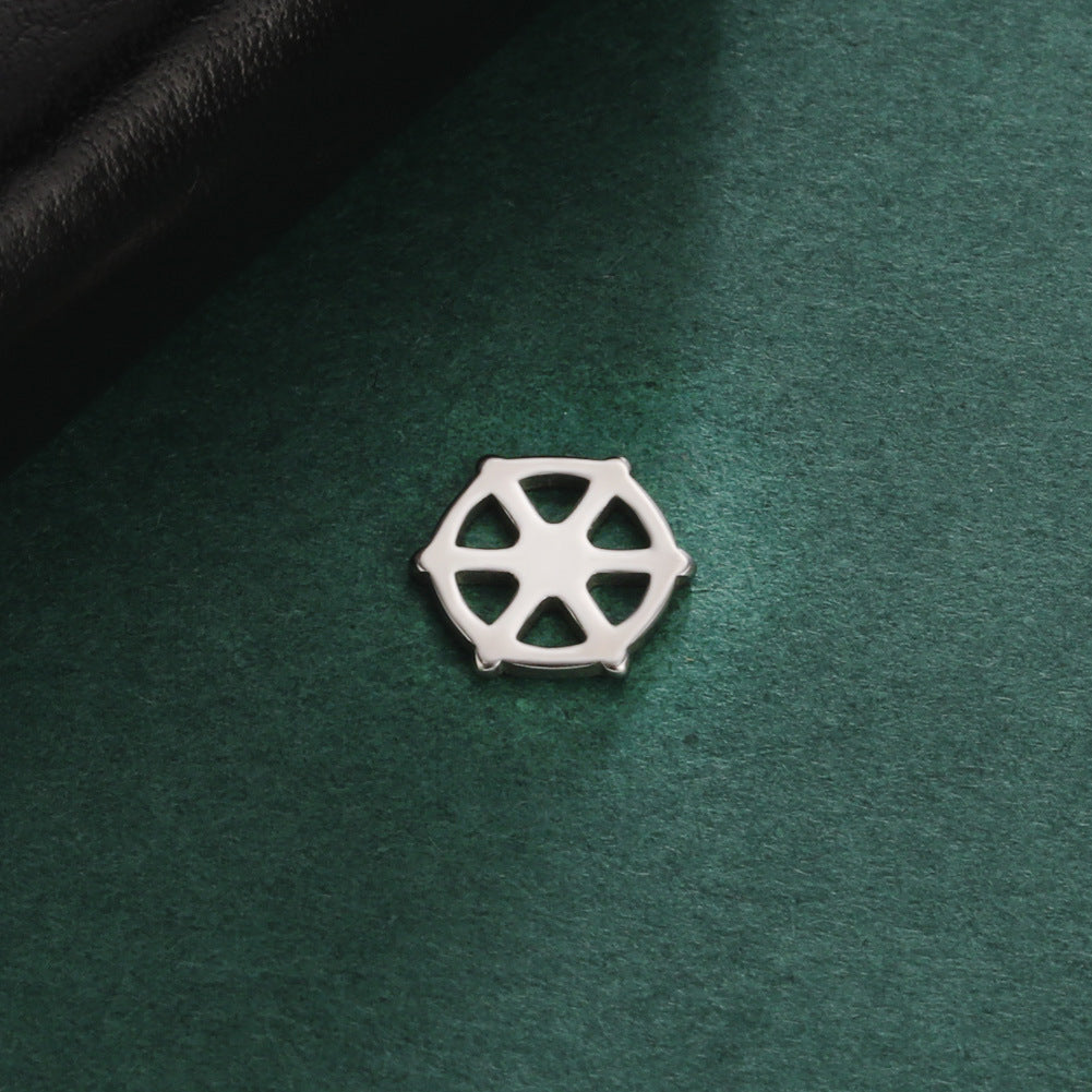 1 Piece 10*10mm 304 Stainless Steel Geometric Polished Pendant