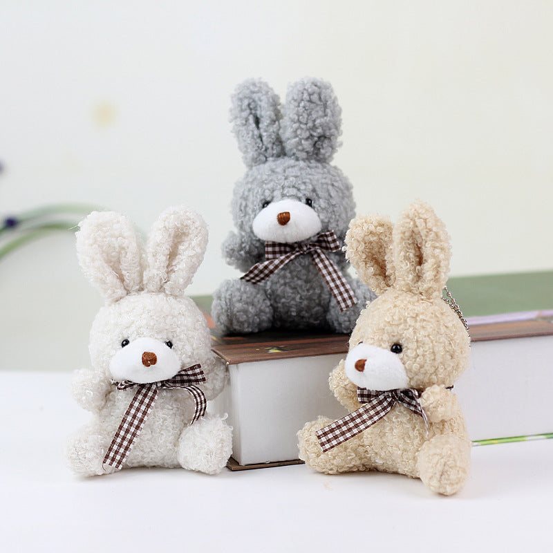 Cute Natural Pink Plush Rabbit Stuffed Animal Toy For Children Unisex