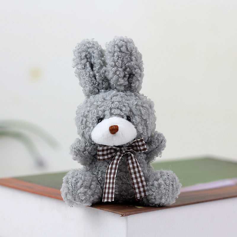 Cute Natural Pink Plush Rabbit Stuffed Animal Toy For Children Unisex