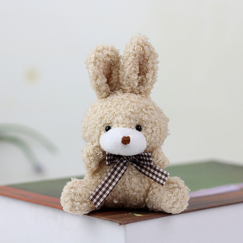 Cute Natural Pink Plush Rabbit Stuffed Animal Toy For Children Unisex