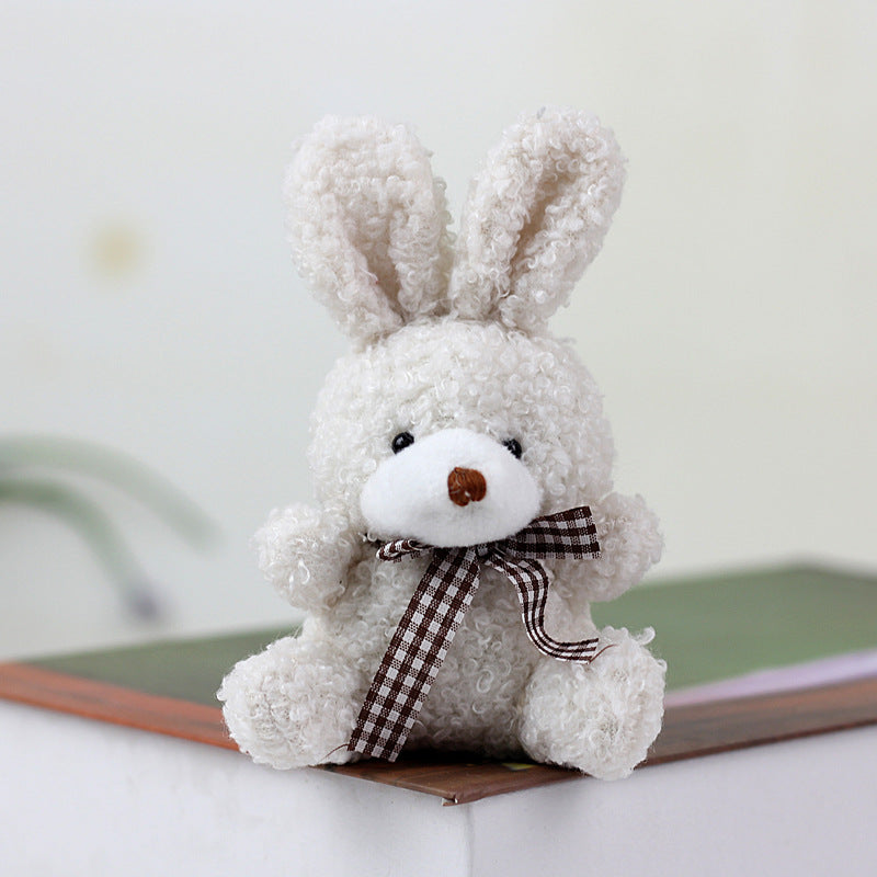 Cute Natural Pink Plush Rabbit Stuffed Animal Toy For Children Unisex