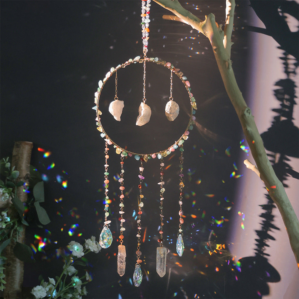 Handmade Life Tree Pendant Wind Chime In Gravel Material, Perfect Christmas Decoration For Graduation