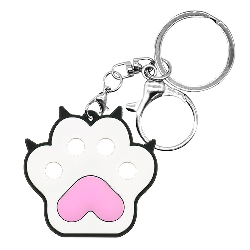 Cartoon Star PVC Soft Rubber Key Plate Car Decoration Pendant DIY Keychain Black White Dark Black