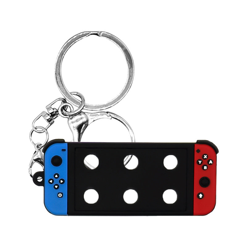 Cartoon Star PVC Soft Rubber Key Plate Car Decoration Pendant DIY Keychain Black White Dark Black