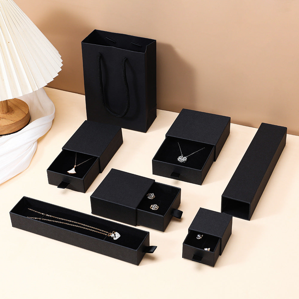 Elegant Solid Color Paper Jewelry Packaging Bag For Daily Use, 1 Piece