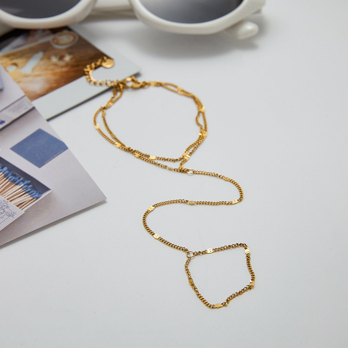 PVD Coated Real Gold Plated Geometric 316 Stainless Steel  Glam Luxurious Wedding Waterproof Non Tarnish 316 Stainless Steel  Lobster Trigger Clasp Closure Bracelets