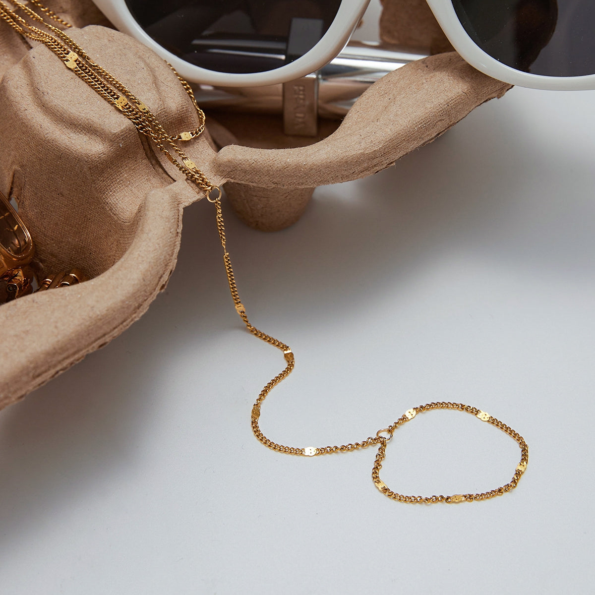 PVD Coated Real Gold Plated Geometric 316 Stainless Steel  Glam Luxurious Wedding Waterproof Non Tarnish 316 Stainless Steel  Lobster Trigger Clasp Closure Bracelets
