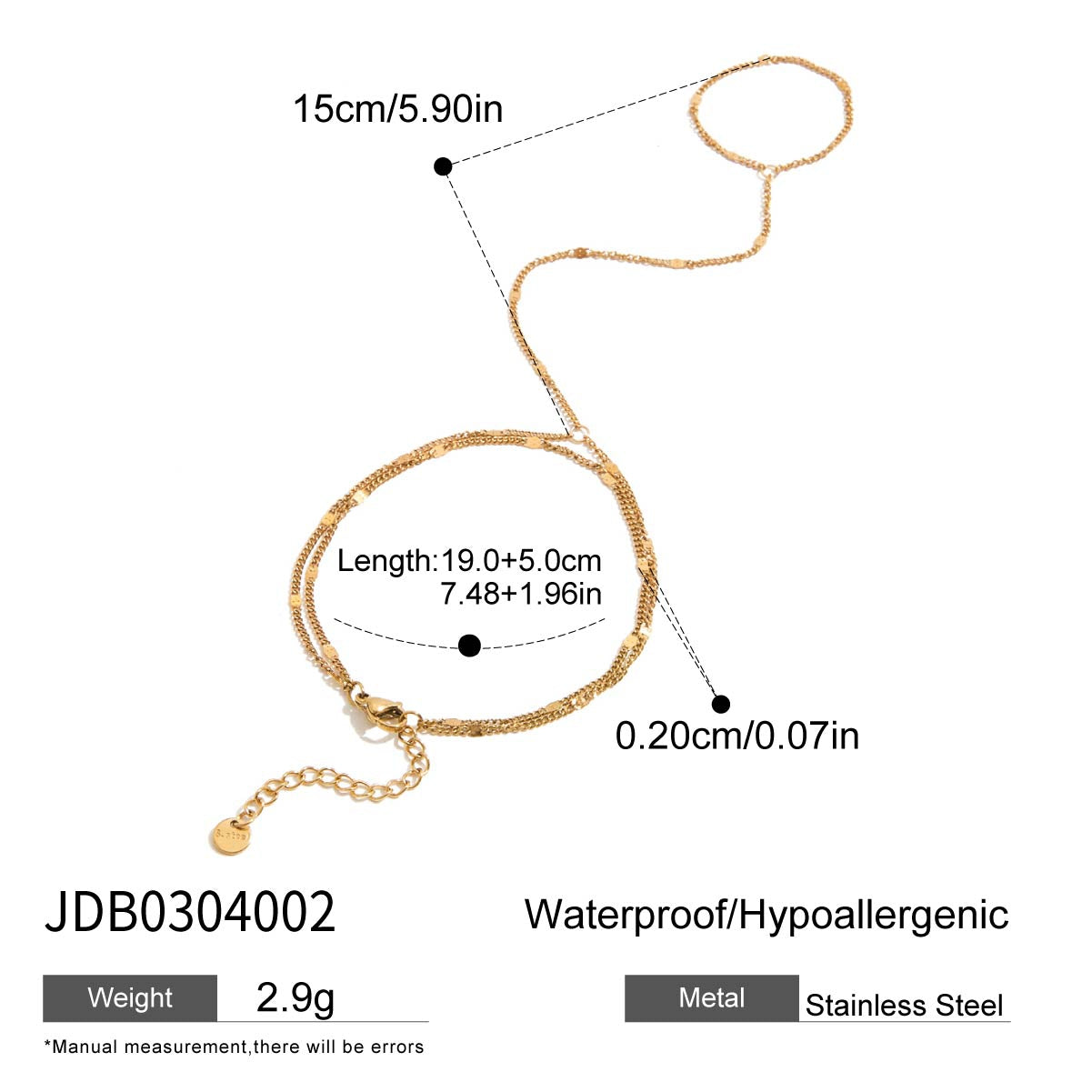 PVD Coated Real Gold Plated Geometric 316 Stainless Steel  Glam Luxurious Wedding Waterproof Non Tarnish 316 Stainless Steel  Lobster Trigger Clasp Closure Bracelets