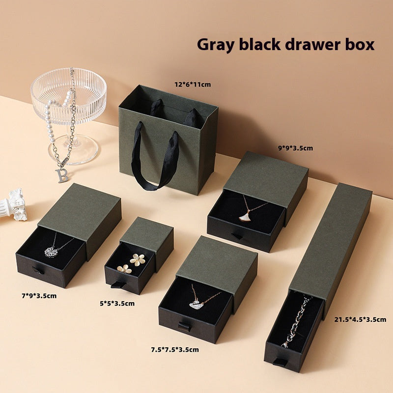 Elegant Solid Color Paper Jewelry Packaging Bag For Daily Use, 1 Piece