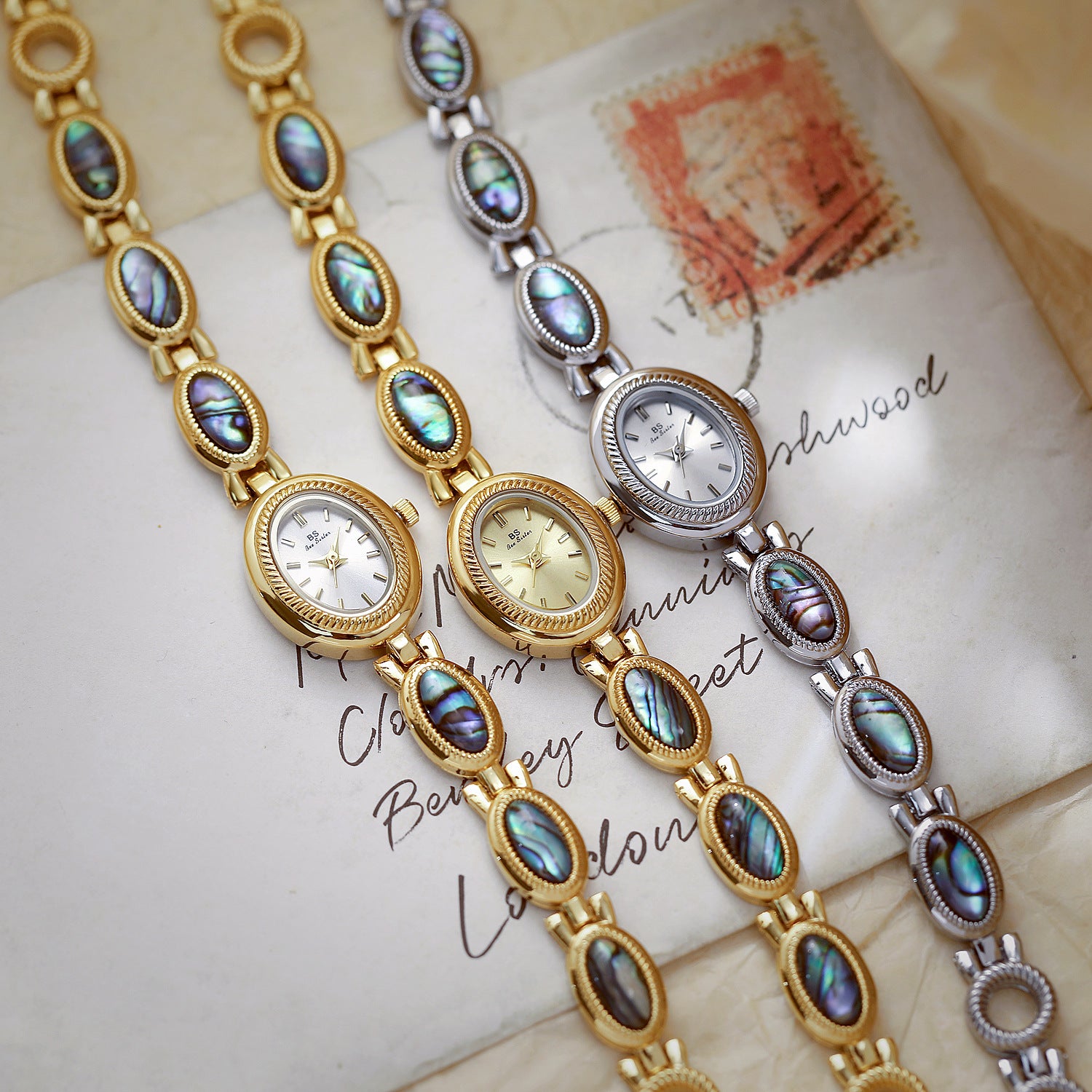 BS Is The New Hot-selling Factory Direct Foreign Trade Natural High-grade Black Gold Abalone Shell Live Bracelet Watch FA1835