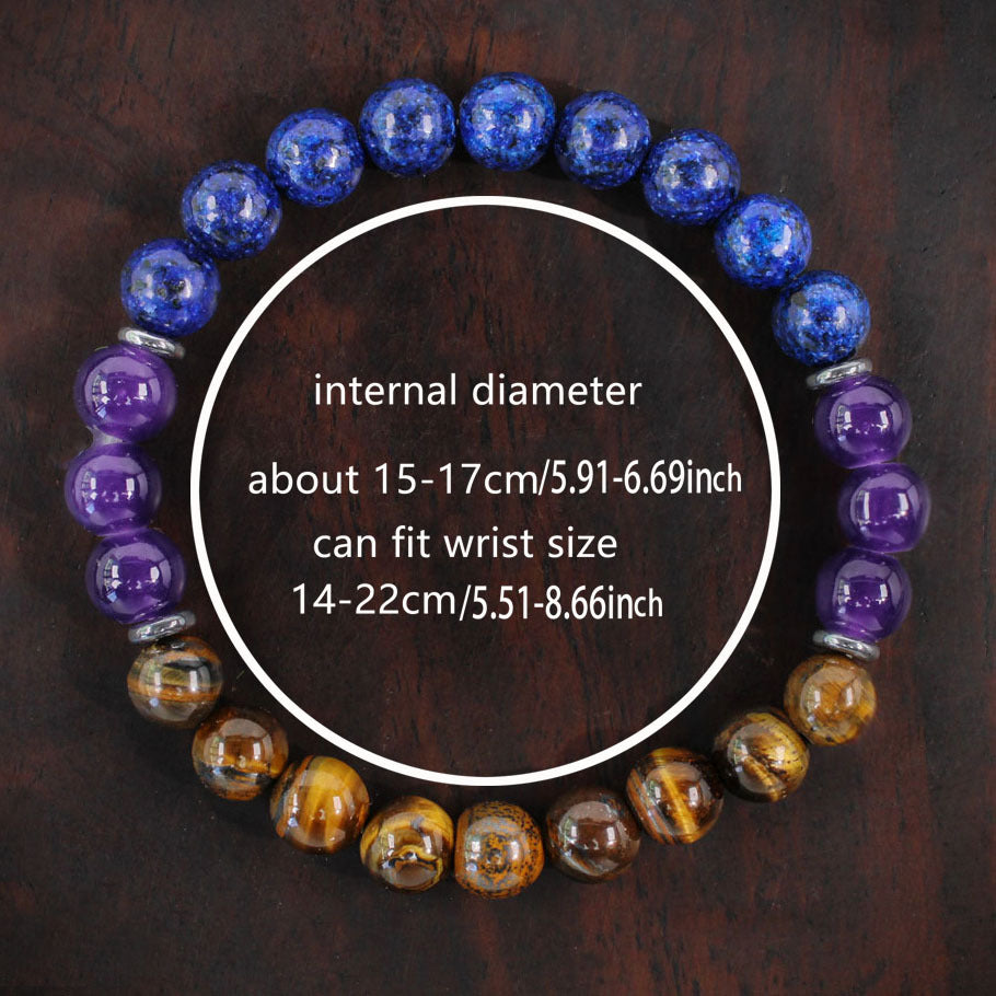 Amethyst Tiger Eye Lapis Lapis Protective Bracelet For Men And Women With Neutral Wind Anxiety Handmade Bracelet Summer Braclet
