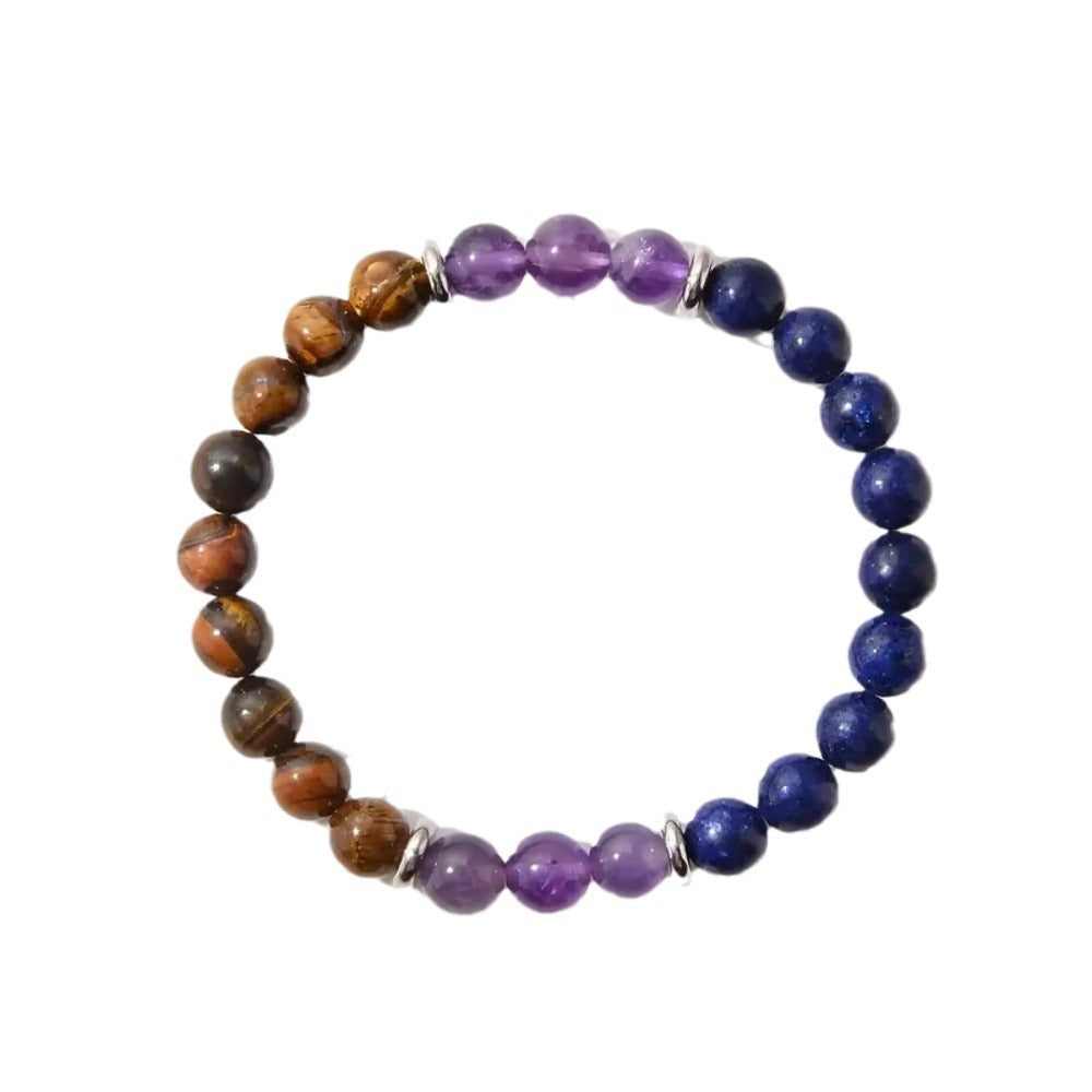 Amethyst Tiger Eye Lapis Lapis Protective Bracelet For Men And Women With Neutral Wind Anxiety Handmade Bracelet Summer Braclet