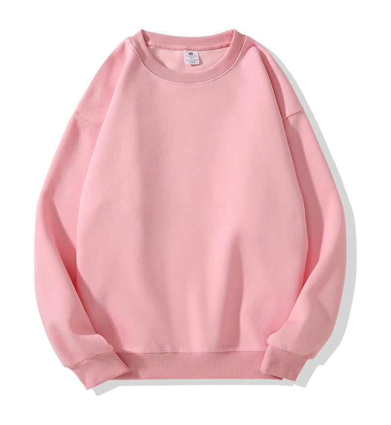Men's Solid Color White Fleece Hoodie With Long Sleeve