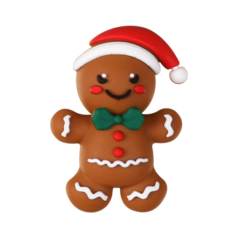 Gingerbread Silica Gel Beads With Epoxy Inlay, Multicolor Jewelry Accessories For Christmas